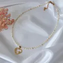 Naszyjnik z Pereł Słodkowodnych Serce Perły Naturalne Damski Elegancki Prezent